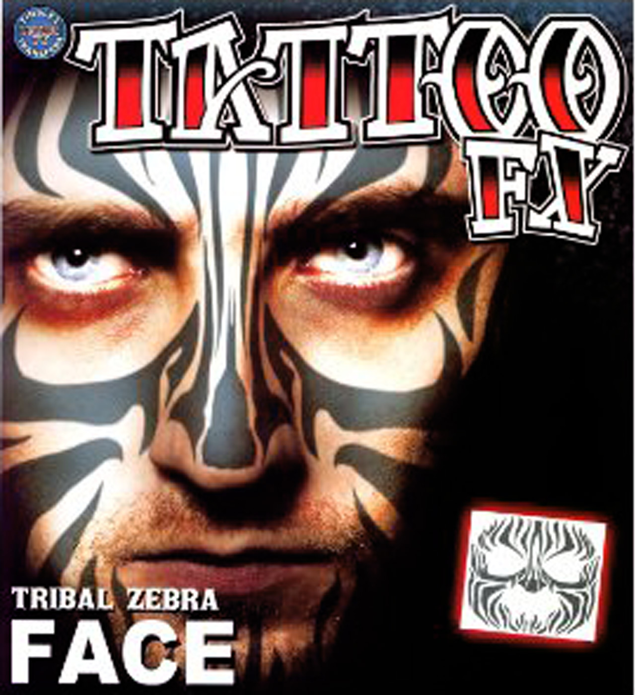 TRIBAL Face Maori Realistic Temporary Tattoo Tinsley FX ...