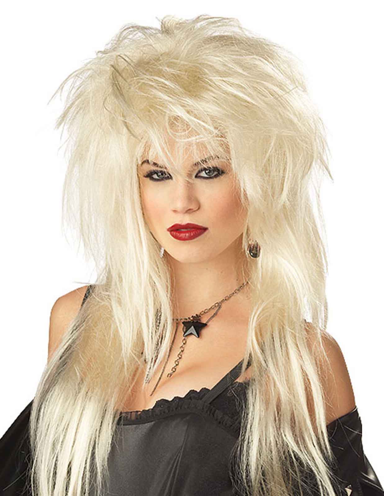 Glam Rocker Wig Blonde Kelly Bundy Big Hair Metal 80s 90s Girl Costume ...