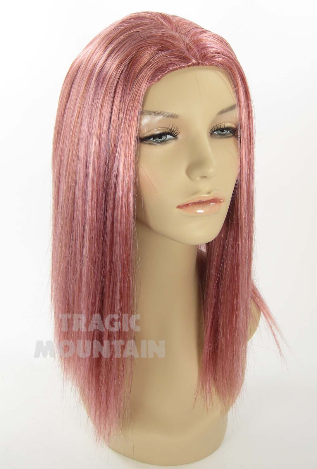 Dark Pink Cotton Candy Wig Katy Perry Punk Rock Costume Anime Adult