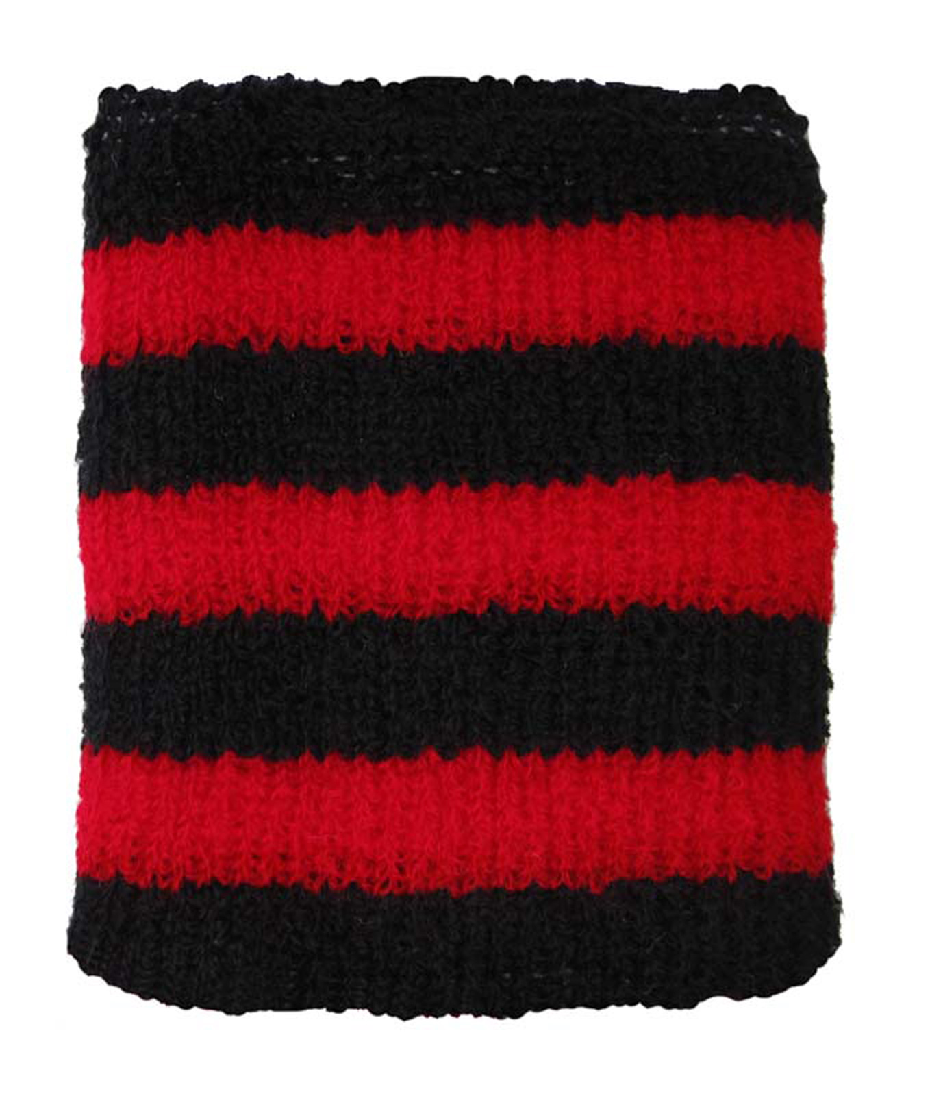 WRISTBAND Sweatband Goth EMO PUNK Stripe Black Red  